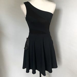 Bebe one shoulder cocktail dress